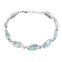 Bracelet en argent et Larimar