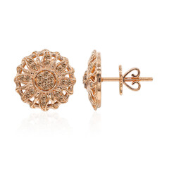 Boucles d'oreilles en or et Diamant rose de France SI1 d'Argyle 