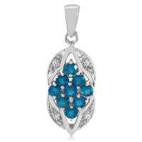 Pendentif en argent et Apatite bleu roi
