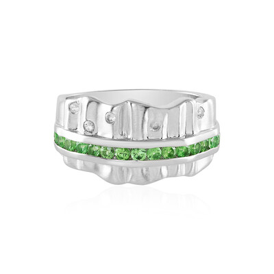 Bague en argent et Tsavorite de Tanzanie (de Melo)