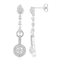 Boucles d'oreilles en argent et Topaze blanche