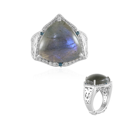 Bague en argent et Labradorite (Dallas Prince Designs)