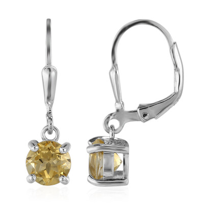 Boucles d'oreilles en argent et Citrine