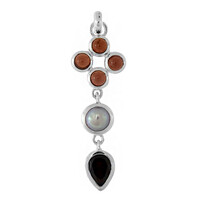 Pendentif en argent et grenat almandin