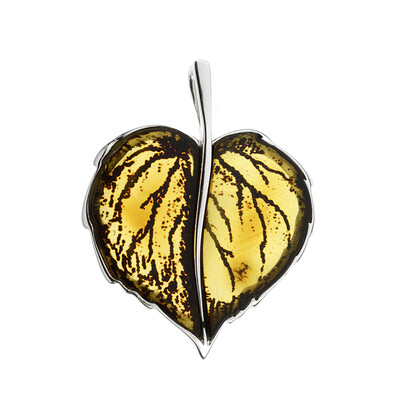 Pendentif en argent et Ambre baltique (dagen)