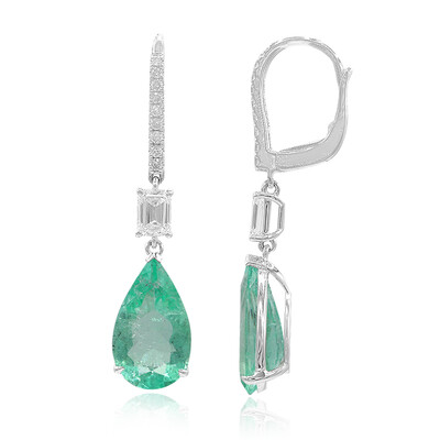 Boucles d'oreilles en or et Emeraude de Colombie (CIRARI)