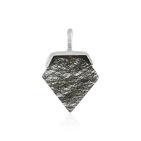 Pendentif en argent et Quartz rutile noir