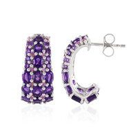 Boucles d'oreilles en argent et Améthyste (de Melo)