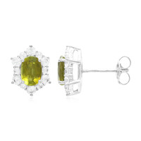 Boucles d'oreilles en argent et Tourmaline cuprifère