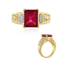 Bague en argent et Rubis de Madagascar