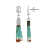 Boucles d'oreilles en argent et Silice de gemme (Bali Barong)