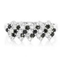 Bague en argent et Spinelle noir