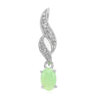Pendentif en argent et Chrysoprase impériale
