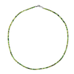 Collier en argent et Tourmaline verte