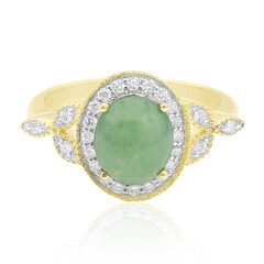 Bague en or et Jadéite Vert Noble