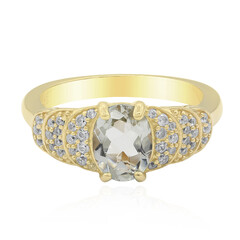 Bague en argent et Améthyste verte