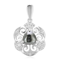 Pendentif en argent et Hématite noire