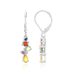 Boucles d'oreilles en argent et Saphir jaune