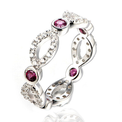 Bague en argent et Grenat Rhodolite