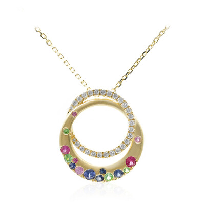 Collier en or et Saphir bleu de Ceylan (CIRARI)