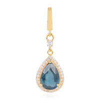 Pendentif en argent et Kyanite bleu pétrole
