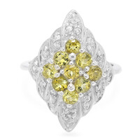 Bague en argent et Tourmaline cuprifère