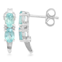 Boucles d'oreilles en argent et Apatite bleue