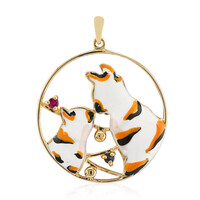 Pendentif en argent et Rubis
