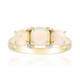Bague en or et Opale blanche du Brésil