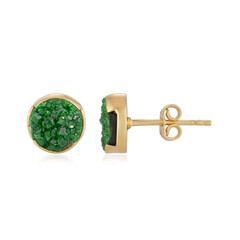 Boucles d'oreilles en argent et Uvarovite