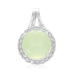 Pendentif en argent et Préhnite