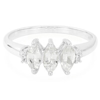 Bague en argent et Saphir blanc