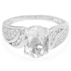 Bague en argent et Pétalite