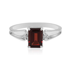 Bague en argent et Grenat du Mozambique