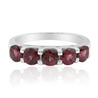 Bague en argent et Grenat Rhodolite