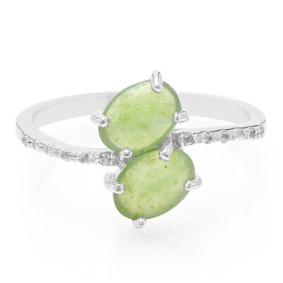 Bague en argent et Chrysoprase impériale