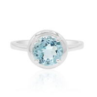 Bague en argent et Topaze bleu ciel