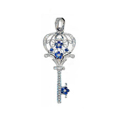 Pendentif en or et Saphir bleu (Dallas Prince Designs)