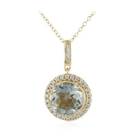 Collier en argent et Améthyste verte
