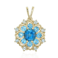Pendentif en or et Topaze bleu de Londres