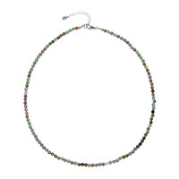 Collier en argent et Rubis Fuchsite