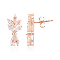 Boucles d'oreilles en argent et Morganite