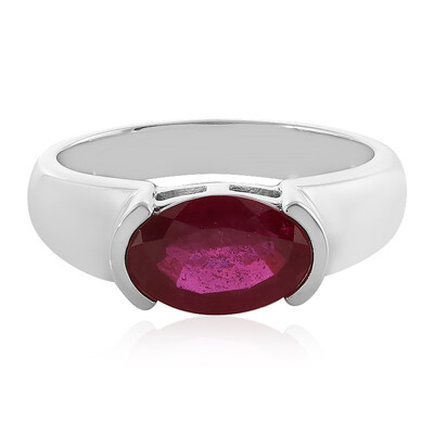 Bague en argent et Rubis de Madagascar