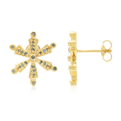 Boucles d'oreilles en argent et Diamant fantaisie