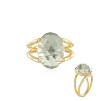 Bague en argent et Améthyste verte