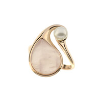 Bague en argent et Quartz rose