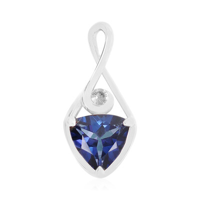 Pendentif en argent et Topaze bleu roi