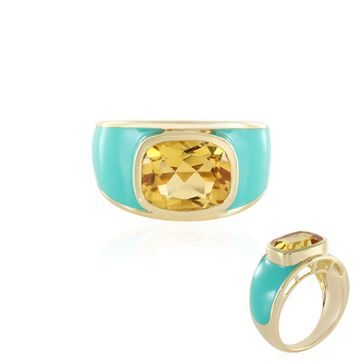 Bague en argent et Citrine
