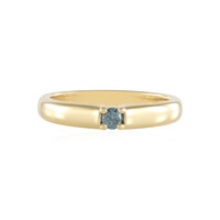 Bague en argent et Diamant bleu I2