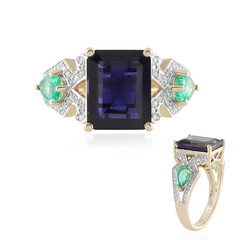 Bague en or et Iolite (SUHANA)
